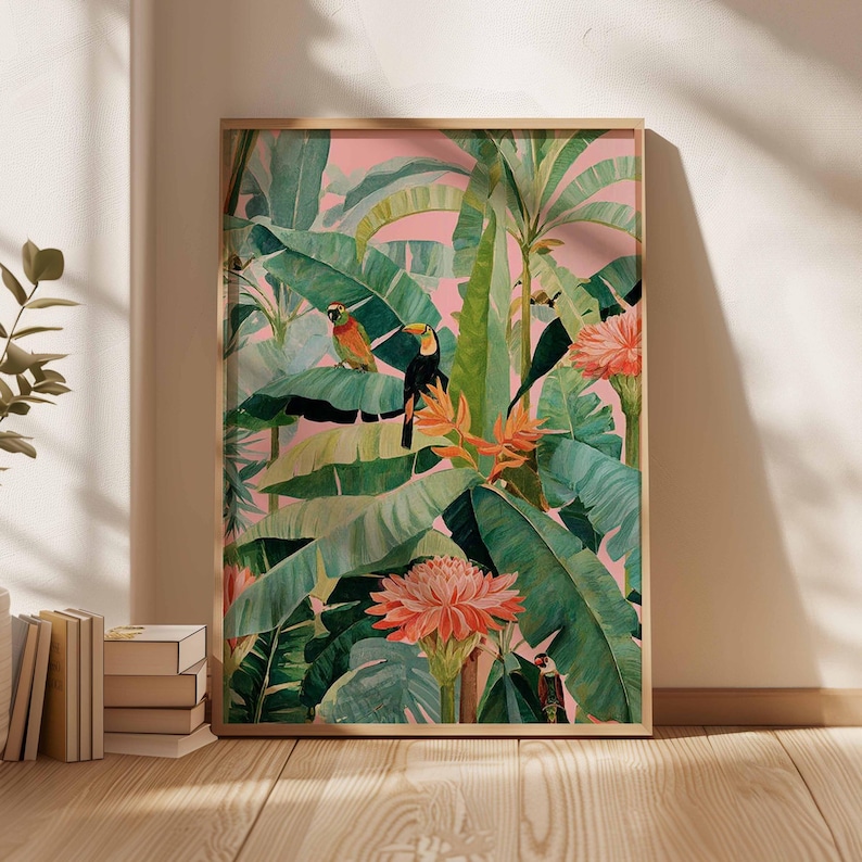 Office Furniture Equipment - 1pc Retro Tropische Canvas Poster, Ongekaderde