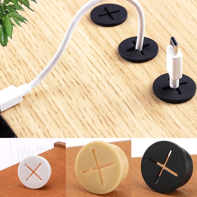 Office Furniture Equipment - 5 STKS Flexibele Rubberen Ronde Kabel