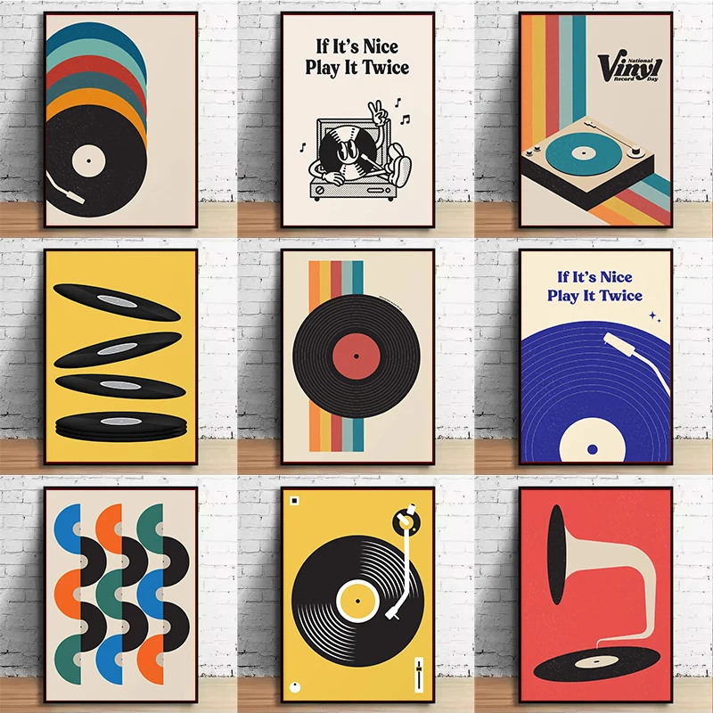 Mid Century Vinyl Record Canva - Office Furniture Equipment recensie en prijs