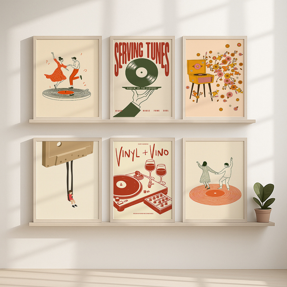 1pc Vintage Muziek Canvas Post - Office Furniture Equipment recensie en prijs